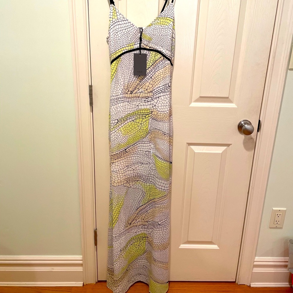 YAS chiffon multi color maxi dress